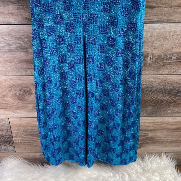 JOHN ROBERTS Sheath Dress BLUE/PURPLE Sparkle Glittery , Low Back, Size 8 - Picture 6 of 12